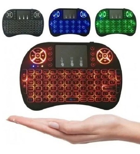 Mini Teclado Inalámbrico Para Tv O Pc Retroiluminado