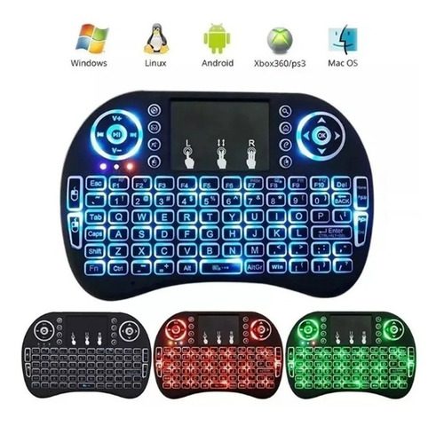 Mini Teclado Inalámbrico Para Tv O Pc Retroiluminado