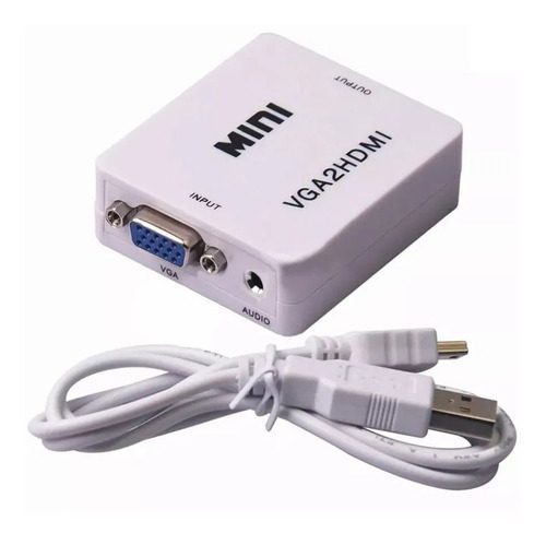 Convertidor  Adaptador Vga A Hdmi + Audio – Pc Y Portátiles